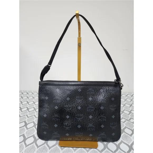 MCM Liz Reversible Shopper Pochette/Shoulder Bag Black/Grey - Picture 5 of 10